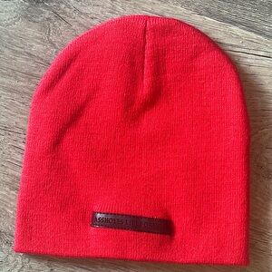 Red Beanie NWOT Assholes Live Forever Linda Finegold Beanie Winter Hat